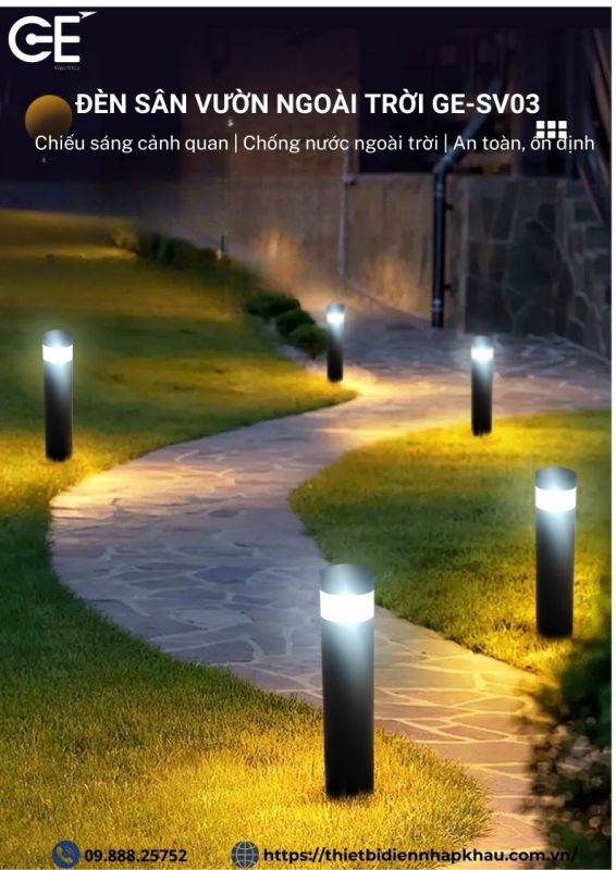 Đèn sân vườn chống nước 600mm SV03