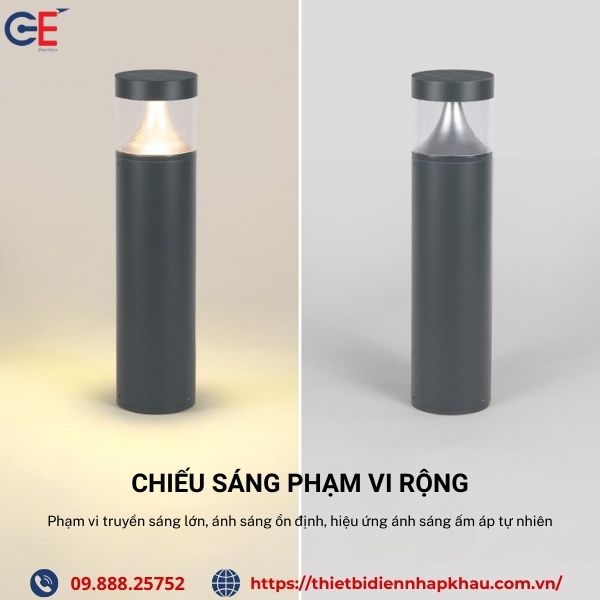 Đèn sân vườn chống nước 800mm chiếu sáng rộng
