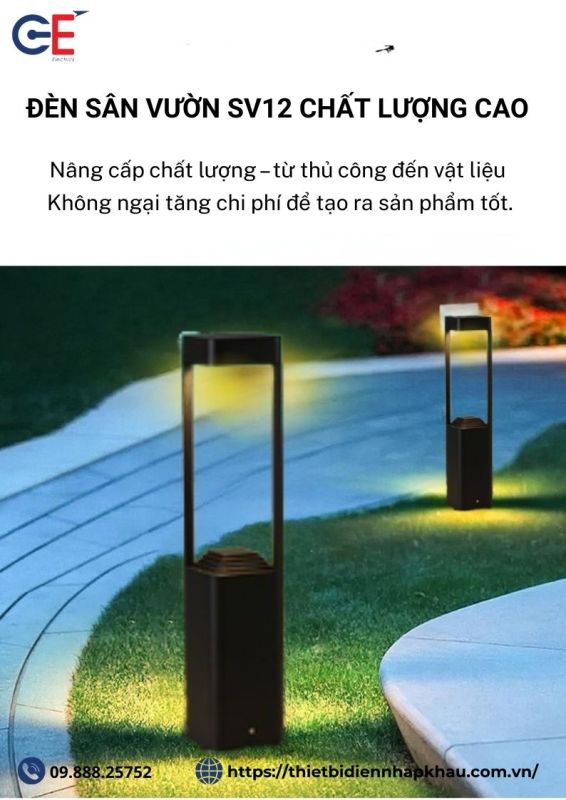 Đèn sân vườn nấm 600mm SV12