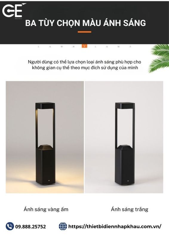 Đèn sân vườn nấm GE SV12 ánh sáng tùy chọn