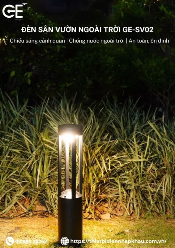 Đèn sân vườn ngoài trời 800mm GE SV02