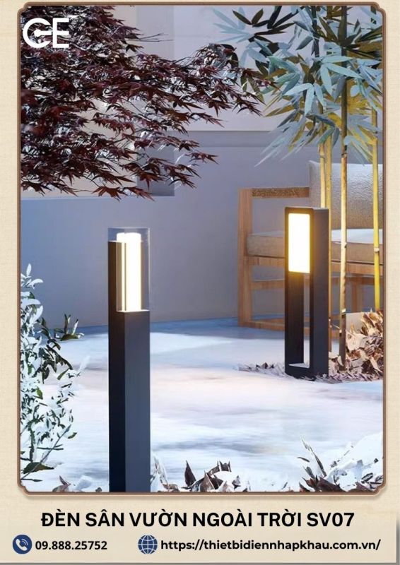Đèn sân vườn pha lê 400mm GE SV07