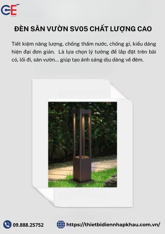 Đèn sân vườn vuông 600mm SV05 chất lượng cao