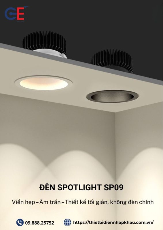 Đèn spotlight âm trần Philips SP09 D55