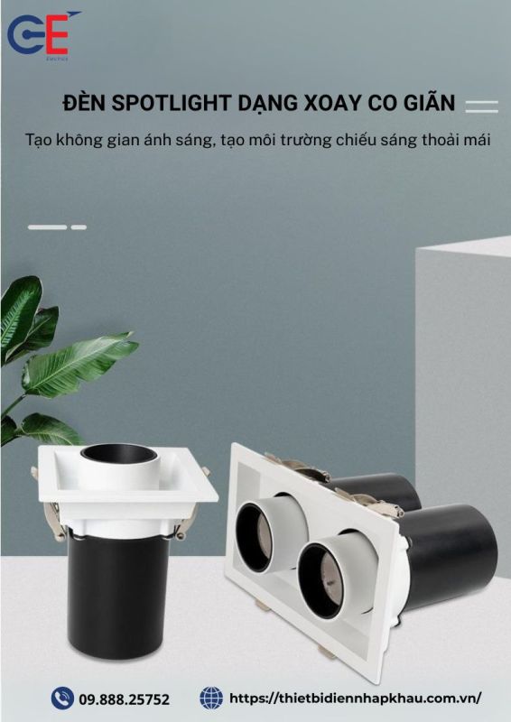 Đèn spotlight âm trần Philips thiết kế hiện đại