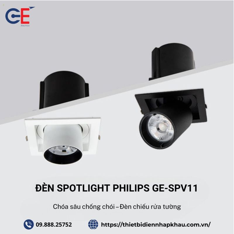 Đèn spotlight âm trần Philips thiết kế mạnh mẽ