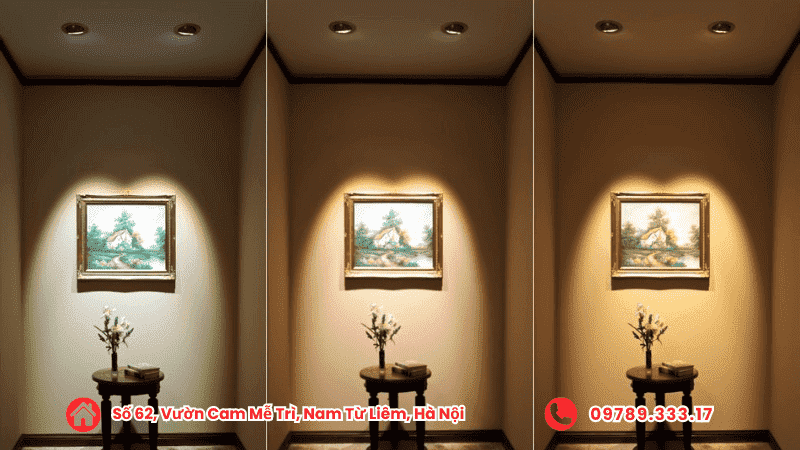 Đèn spotlight dùng để chiếu tranh