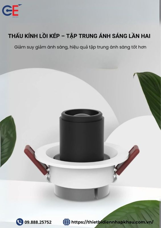 Đèn spotlight Philips SPZ01 8W thiết kế lồi kép