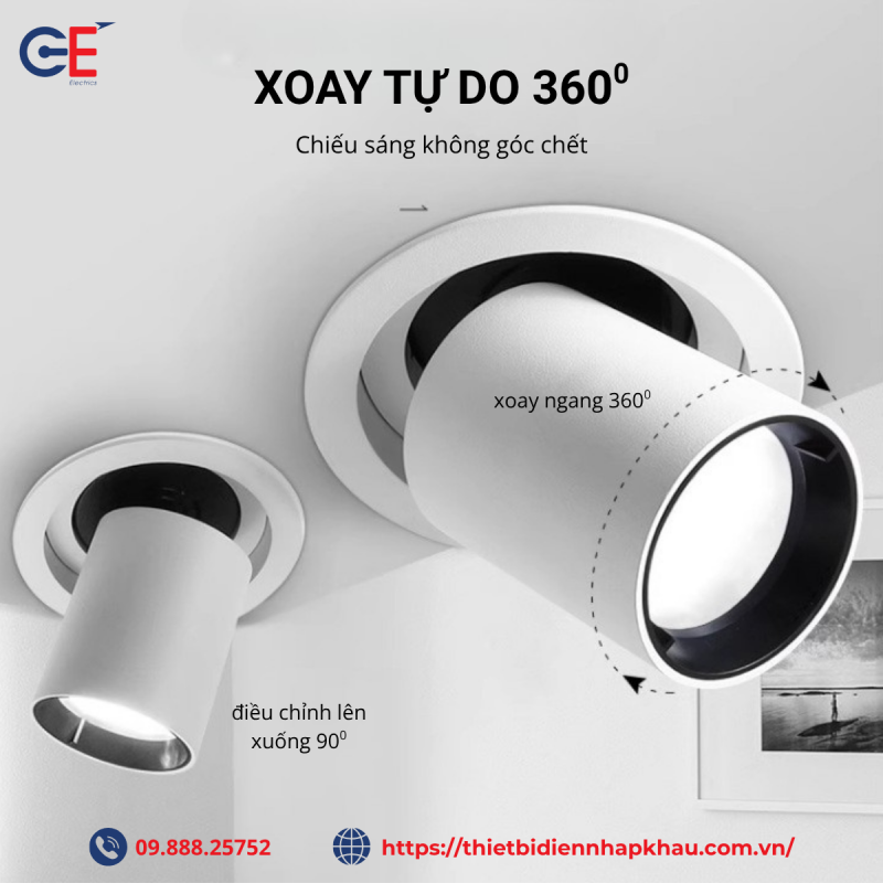 Đèn spotlight Philips SP10 xoay tự do
