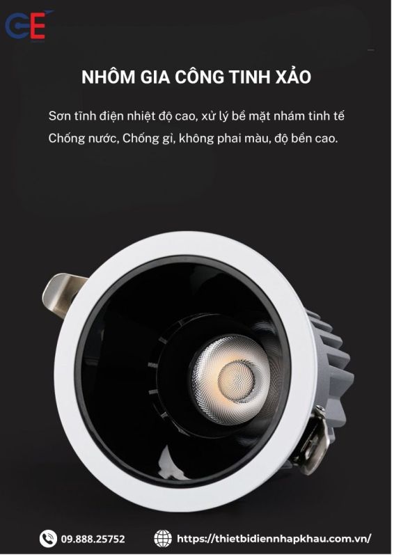 Đèn spotlight Philips SPR06 nhôm tinh xảo