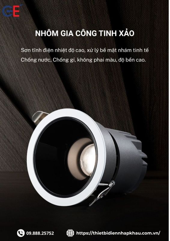 Đèn spotlight Philips SPR06 nhôm tinh xảo