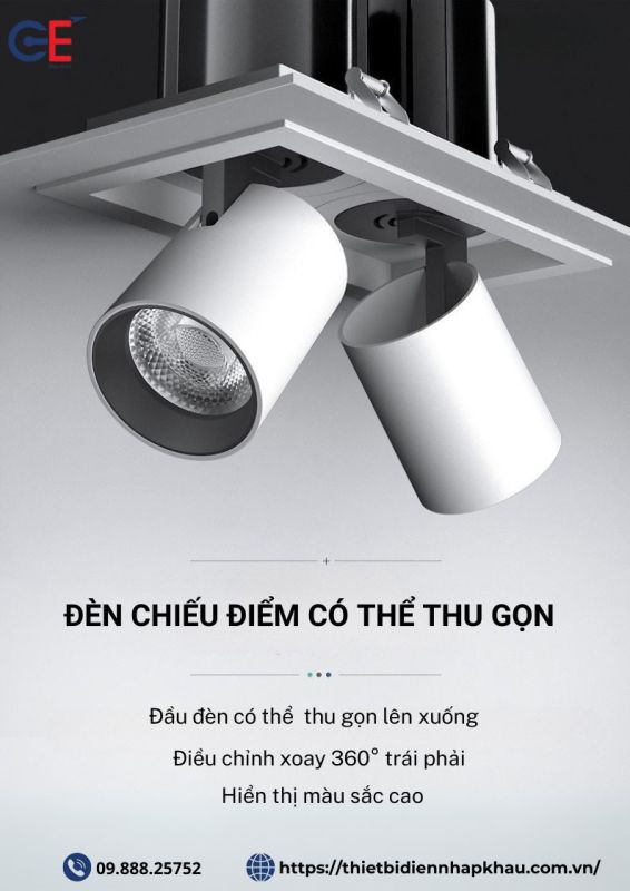 Đèn spotlight Philips SPV12 điều chỉnh hướng chiếu