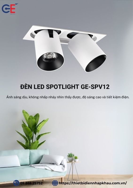 Đèn spotlight Philips SPV12 thiết kế hiện đại