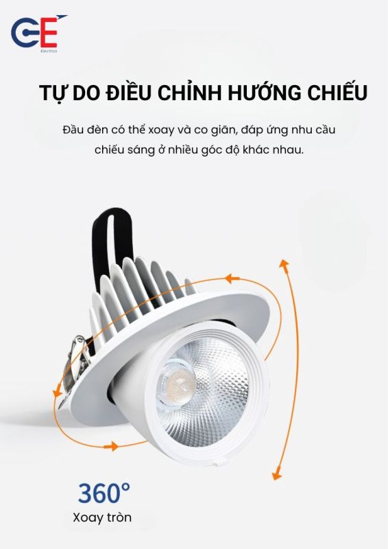 Đèn spotlight Philips SPX05 điều chỉnh hướng