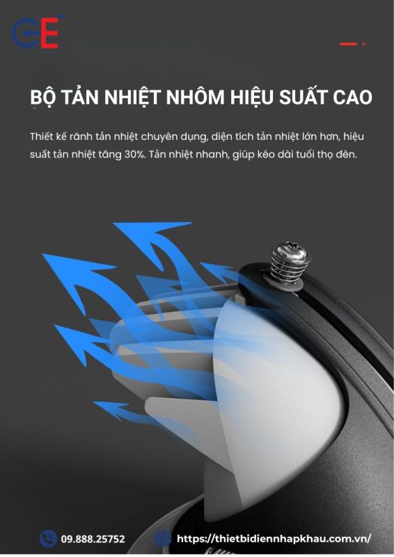 Đèn spotlight Philips SPX05 tản nhiệt hiệu quả