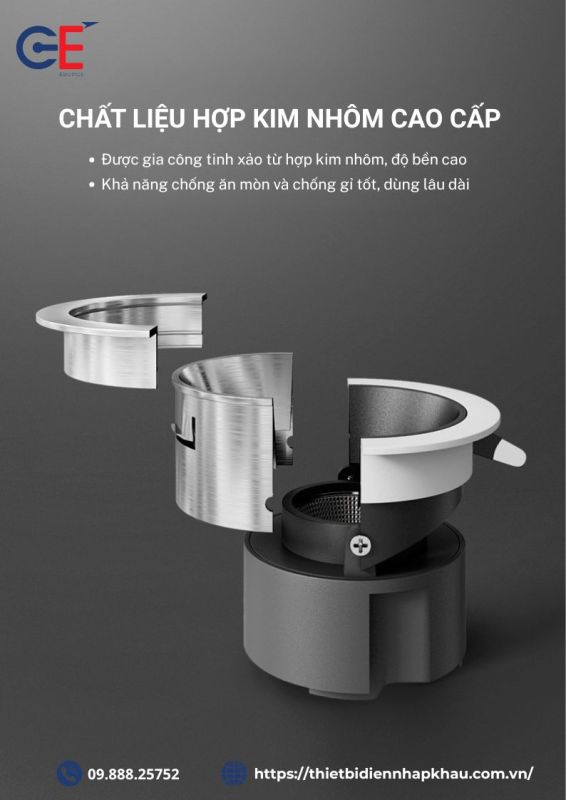 Đèn spotlight SP06 hợp kim nhôm
