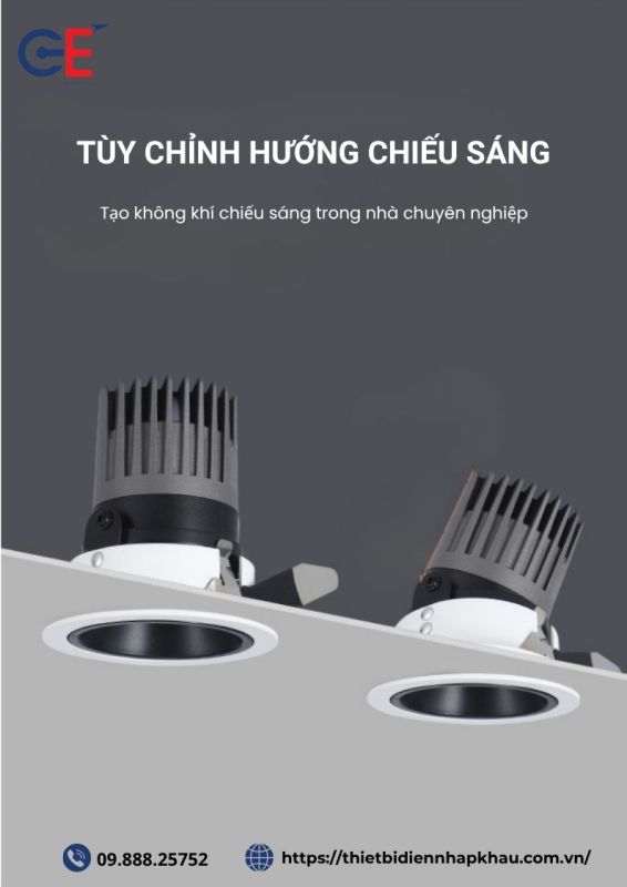 Đèn spotlight SP07 tùy chỉnh góc chiếu