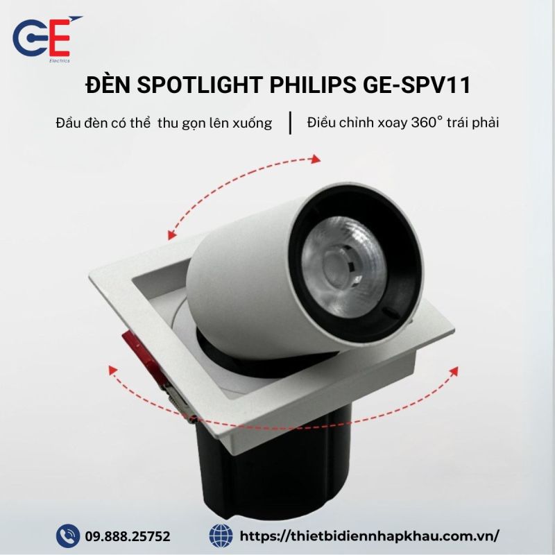 Đèn spotlight SPV11 điều chỉnh góc chiếu