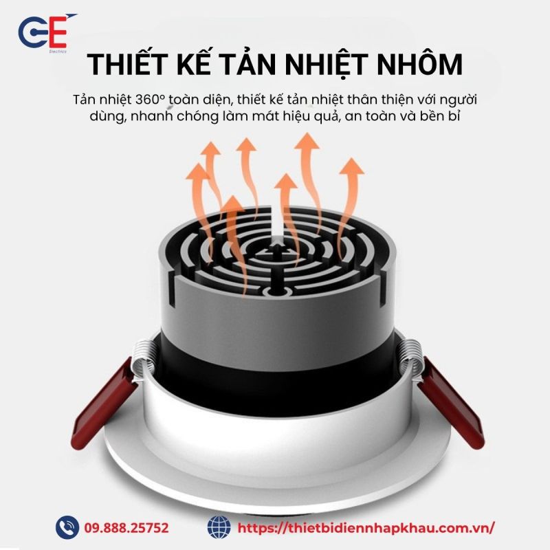 Đèn spotlight SPZ01 tản nhiệt tốt