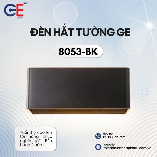 Đèn tường trang trí GE-8053-BK tuổi thọ cao