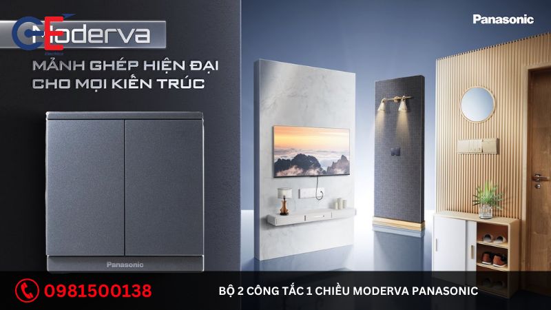 Địa chỉ cung cấp bộ 2 công tắc 1 chiều Moderva Panasonic