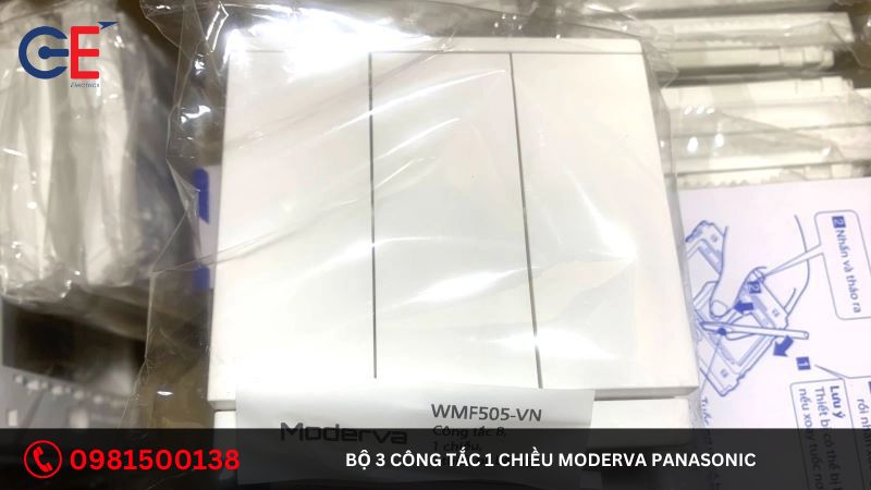 Địa chỉ cung cấp bộ 3 công tắc 1 chiều Moderva Panasonic