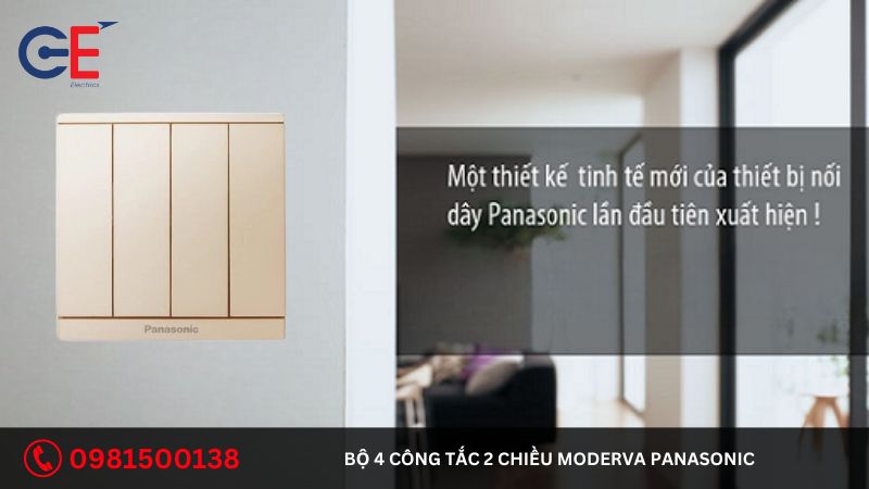 Địa chỉ bộ 4 công tắc 2 chiều Moderva Panasonic