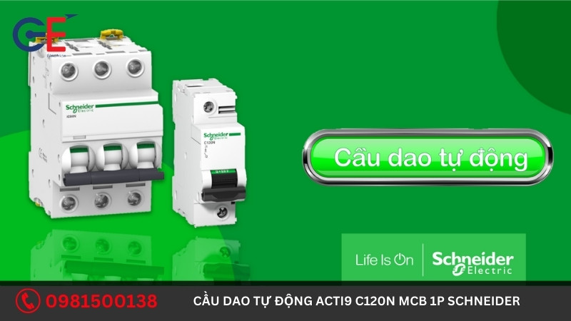 Địa chỉ cung cấp cầu dao tự động Acti9 C120N MCB 1P Schneider