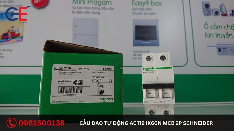 Địa chỉ cung cấp cầu dao tự động Acti9 iK60N MCB 2P Schneider