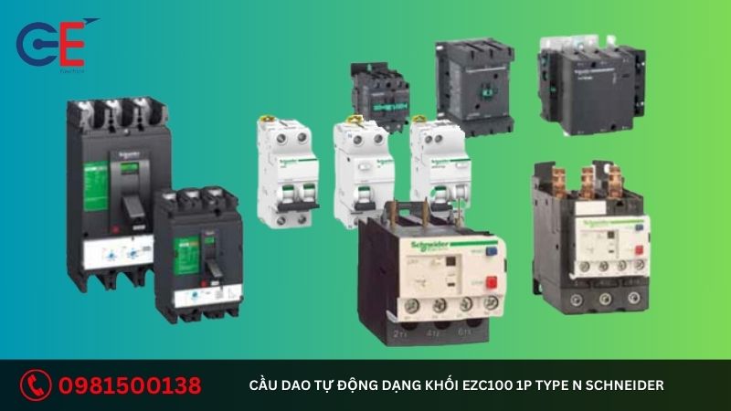 Địa chỉ cung cấp cầu dao tự động dạng khối EZC100 1P Type N Schneider