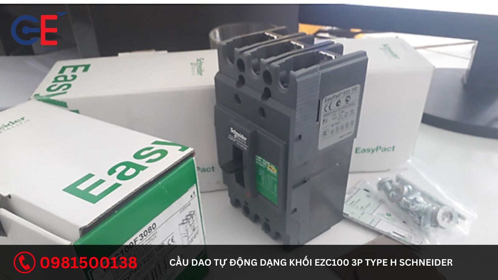 Địa chỉ cung cấp cầu dao tự động dạng khối EZC100 3P Type H Schneider