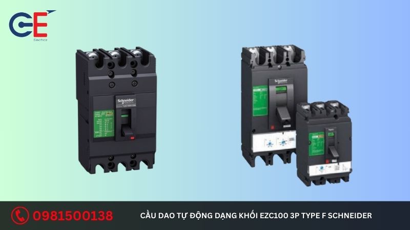 Địa chỉ cung cấp cầu dao tự động dạng khối EZC100 3P Type F Schneider