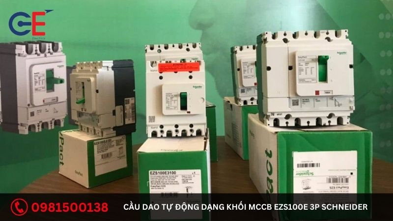 Địa chỉ cung cấp cầu dao tự động dạng khối MCCB EZS100E 3P Schneider