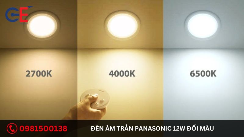 Địa chỉ cung cấp đèn âm trần Panasonic 12W đổi màu?