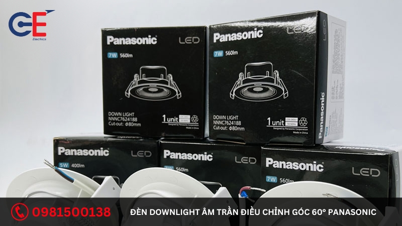 Địa chỉ cung cấp đèn Downlight âm trần điều chỉnh góc 60° Panasonic