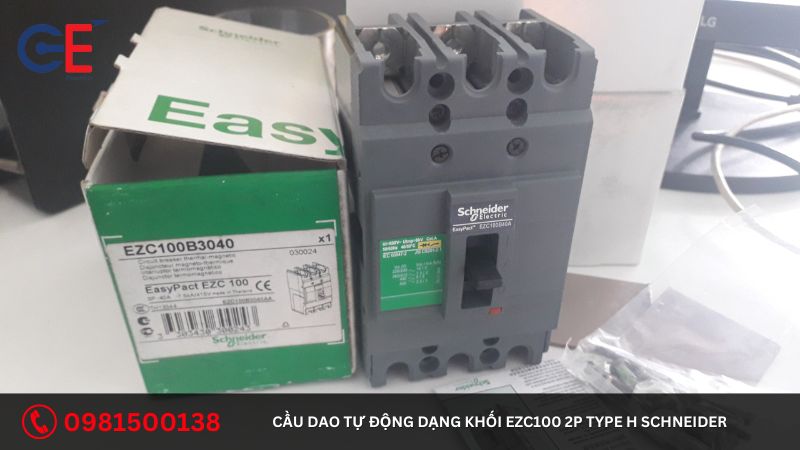 Địa chỉ cung cấp cầu dao tự động dạng khối EZC100 2P Type H Schneider