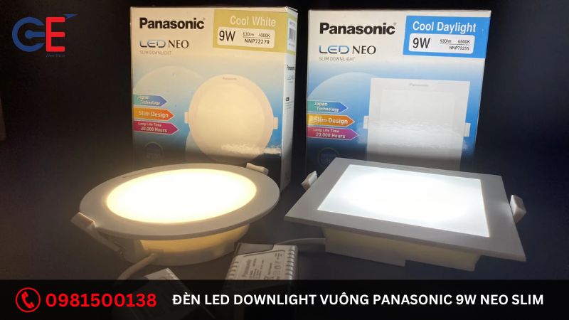 Địa chỉ cung cấp đèn led Downlight vuông Panasonic 9W Neo Slim