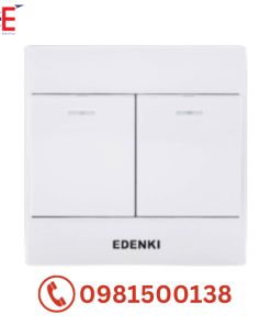 Bộ công tắc đôi 1 chiều Edenki Concept EC-102