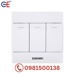Bộ công tắc ba 1 chiều Edenki Concept EC-103