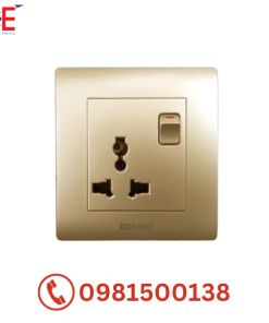 Bộ ổ cắm đơn kèm công tắc Edenki EE-003S-G