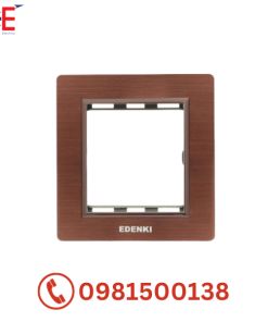 Mặt viền Edenki 1 module nhôm màu nâu đỏ EL-AB01
