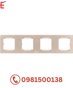Mặt viền 4 module Edenki nhôm vàng xước