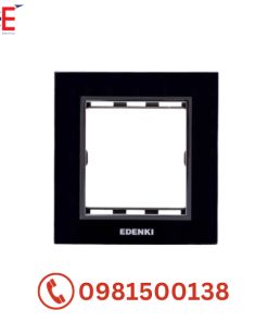 Mặt viền Edenki kính cristal đen 1 module EL-CGB01