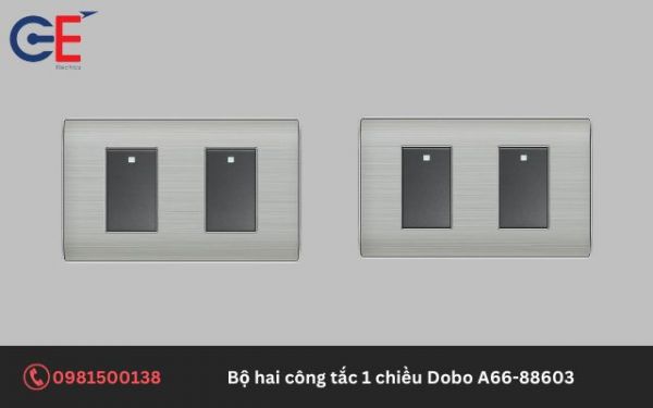 Giới thiệu về bộ hai công tắc 1 chiều Dobo A66