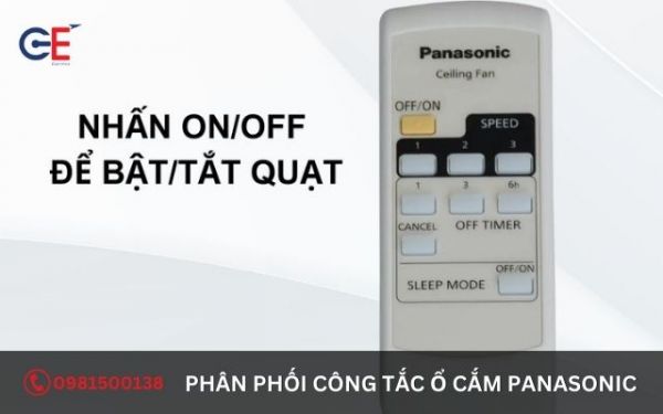 Hướng dẫn cách bật tắt trên app điều khiển quạt trần Panasonic 