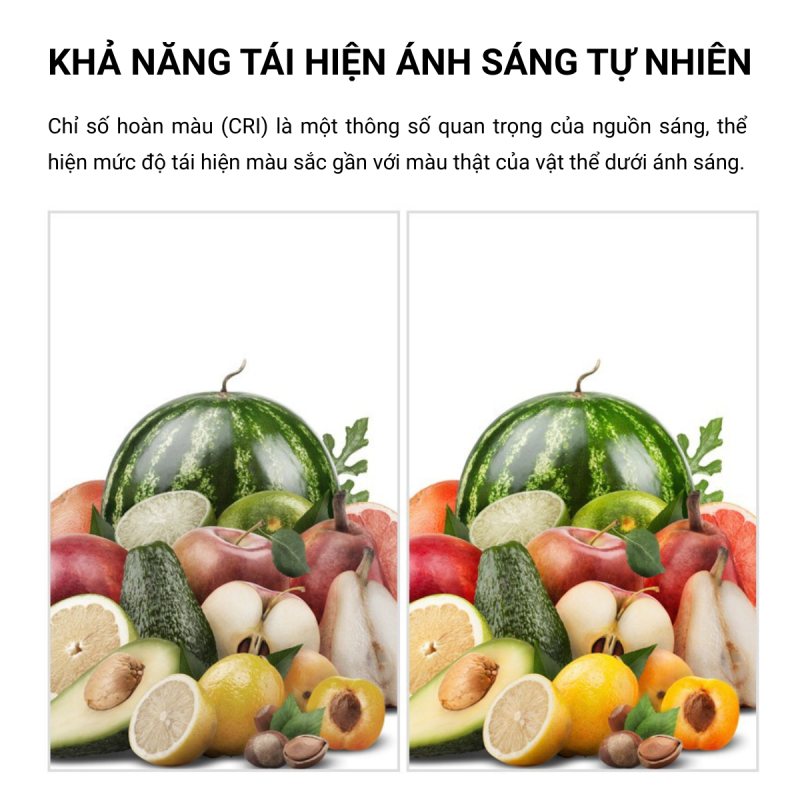Khả năng tái hiện ánh sáng tự nhiên