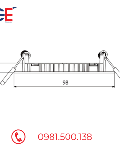 kích thước đèn âm trần panasonic NNNC7650188
