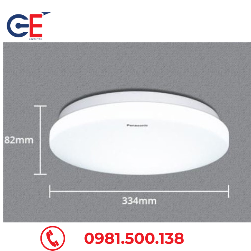 kích thước đèn ốp trần 3 màu panasonic HGXQ143188