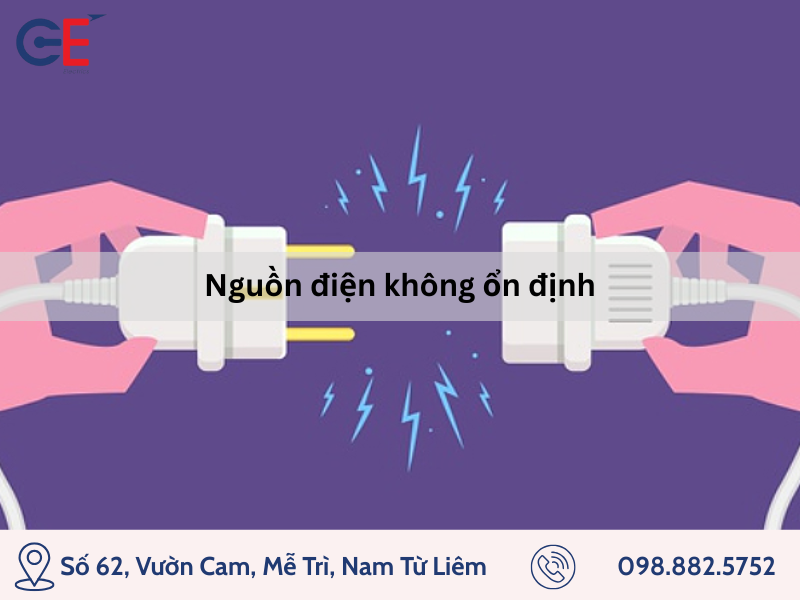 Nguồn điện công tắc đèn lắp đặt không ổn định 