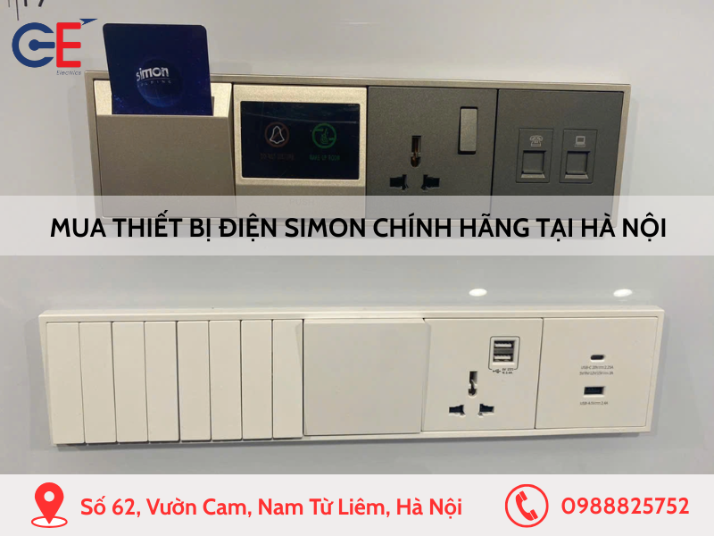 Mua thiết bị điện Simon chính hãng tại Hà Nội
